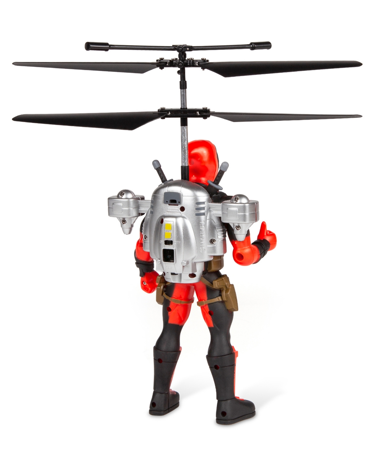 World Tech Toys Marvel Deadpool 2ch Jetpack Flying Figure Ir Helicopter In Transparent