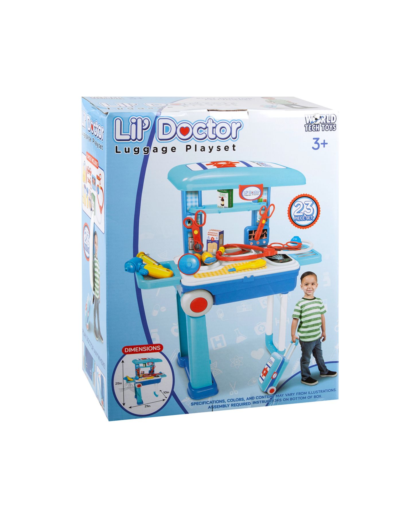 Детский игровой набор World Tech Toys Lil' Doctor 23-Piece Suitcase Playset, Ages 3+ — фото 2