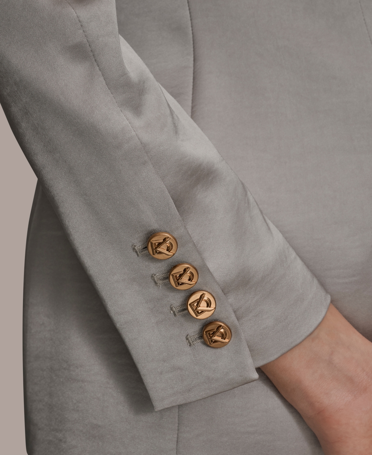 Donna Karan Women's Notch Lapel Blazer In Gray