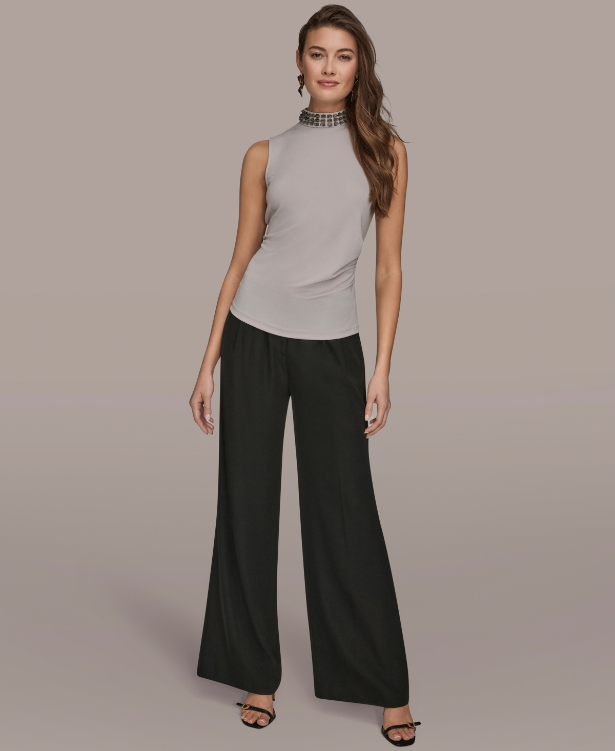 Donna Karan New York Women's Embellished Sleeveless Top