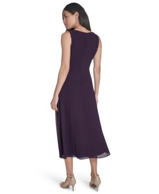 Women's Soutache Jacket & Jewel-Neck Midi Dress