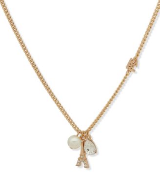 KARL LAGERFELD PARIS - Imitation Pearl Charm Pendant Necklace