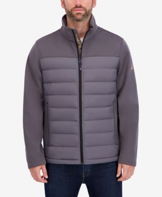 Nautica - Men's Transitional Mixed Media Zip Front Jacket