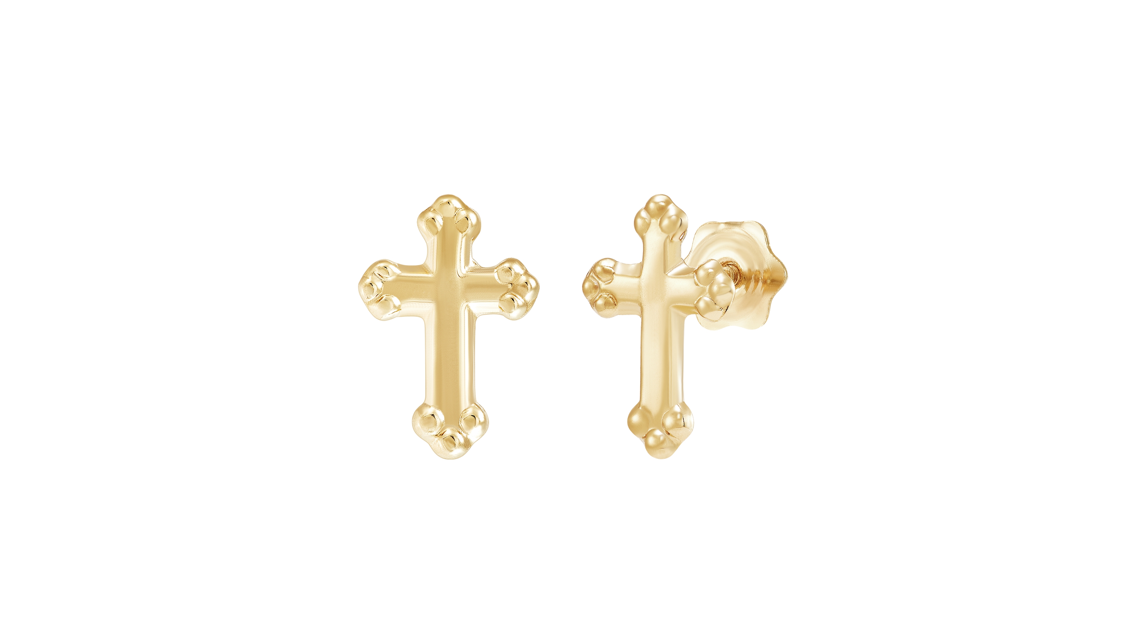 Macy's Cross Stud Earrings in 10k Yellow Gold