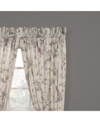 Abigail 100 Percent High Quality 2-Piece Window Rod Pocket Panel Pairs With 2 Tie Backs