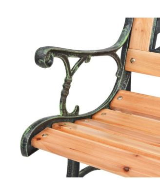Garden Bench Wood Wrought Iron, PVC Standard