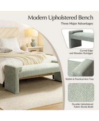 Arlesia 58.5'' W Modern Upholstered Accent Bench