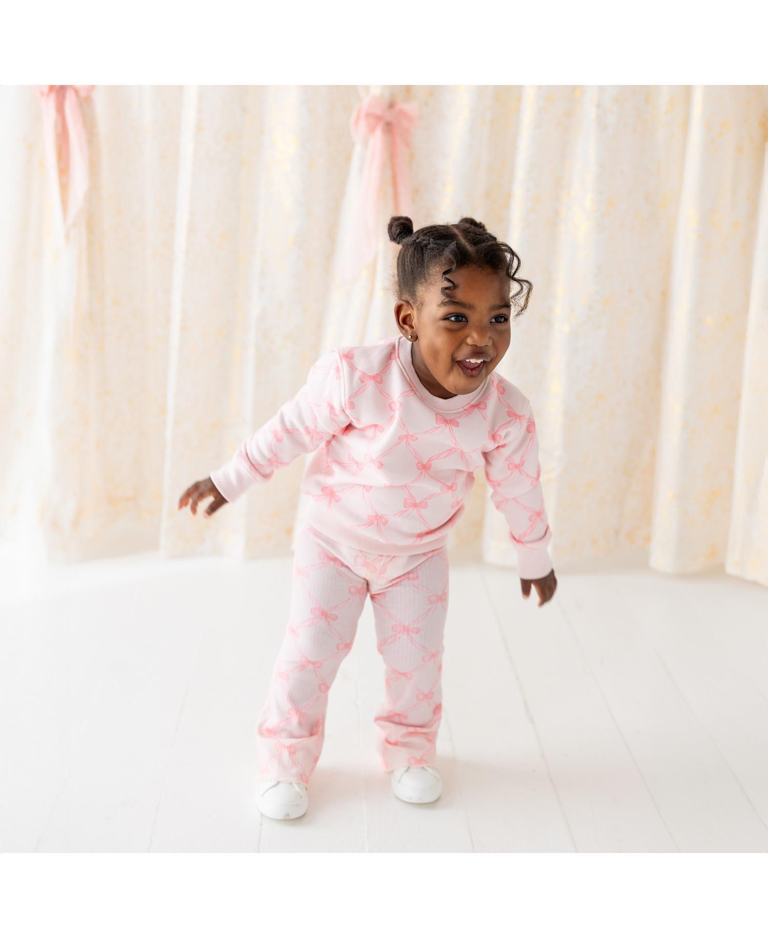 Big Girls Bow Trellis Flare Legging