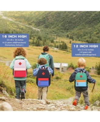 Kids Backpack, 16'' Lightweight School Backpack for Boys Girls,Casual Bookbag for Primary Elementary Middle School,Age 5-14，Pink,Large Size