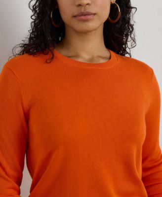Plus Size Cotton-Blend Crewneck Sweater