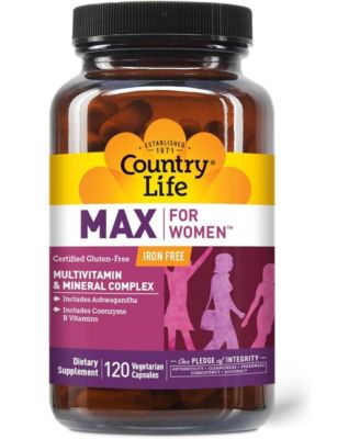 Country Life Maxine Maxi-Sorb Iron-Free ,120 Vcaps