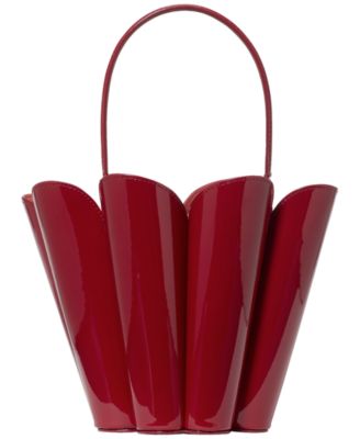 Spade Mini Patent Leather Flower Bucket Bag