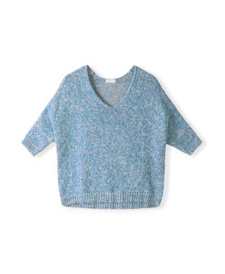 Women's Yarn Twist V-Neck Slouch Sweater