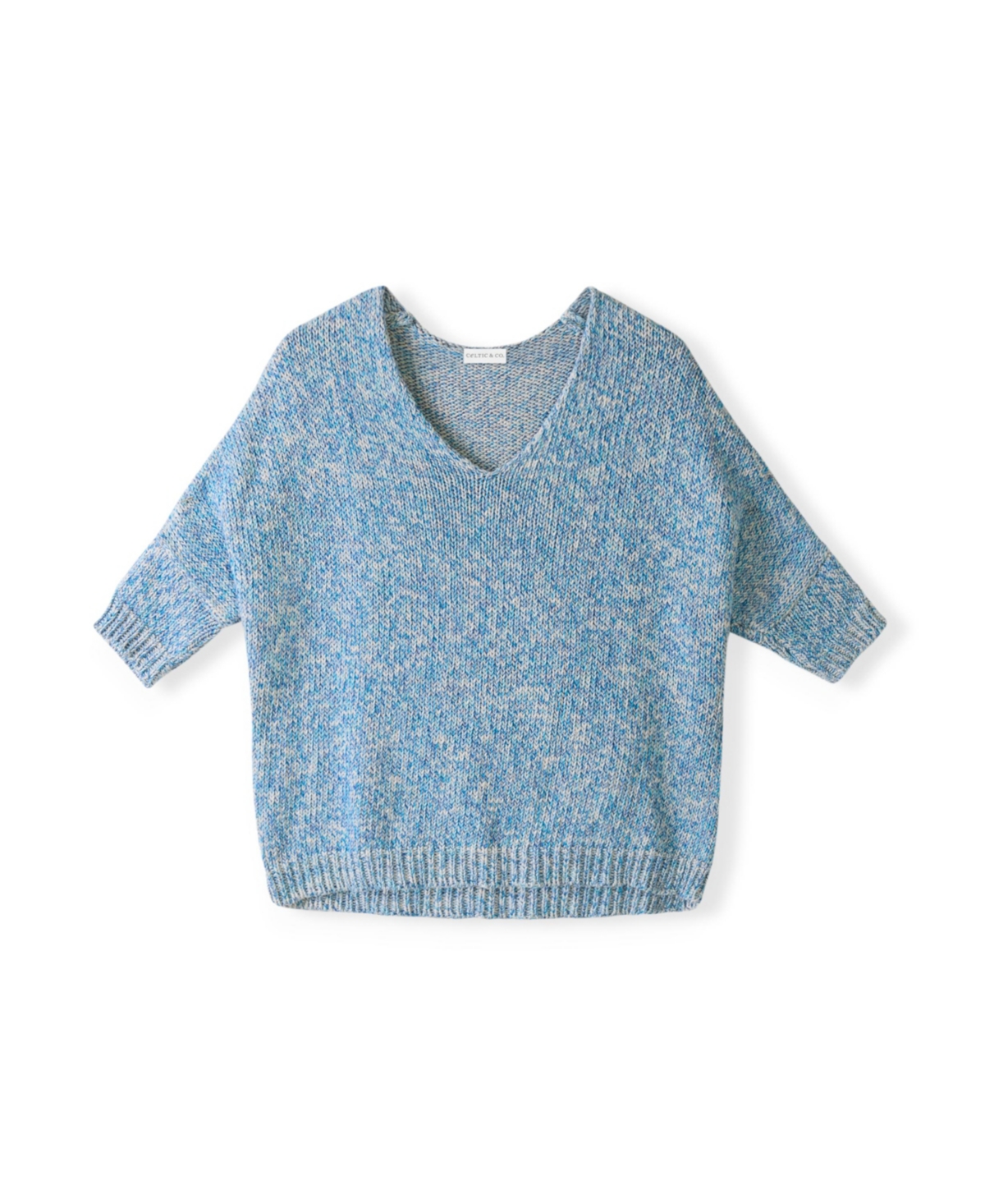 Celtic & Co. Yarn Twist V-Neck Slouch Sweater
