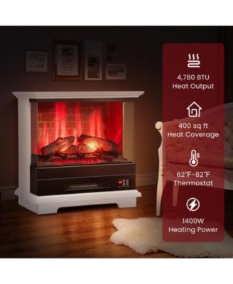 27 Inch Freestanding Fireplace with Remote Control