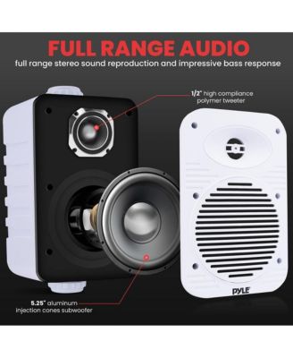 5.25” 2-Way Bluetooth Indoor/Outdoor Speaker System (PDWRBT56WT.1) - Waterproof, White