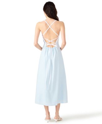 Women's Riyan Tipped Apron-Neck Midi Dress