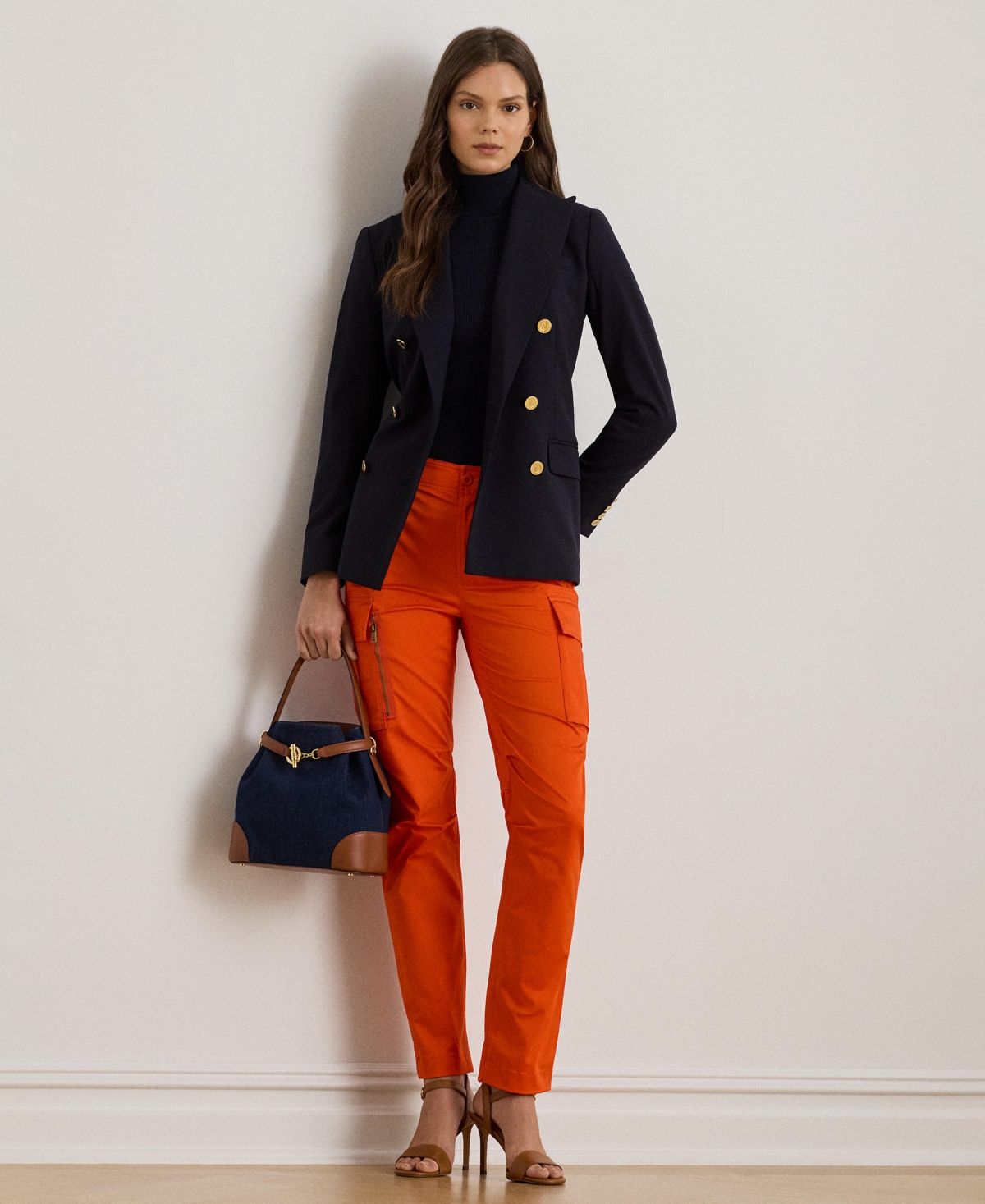 Ralph Lauren Women's Cotton Sateen Cargo Pants In Multi