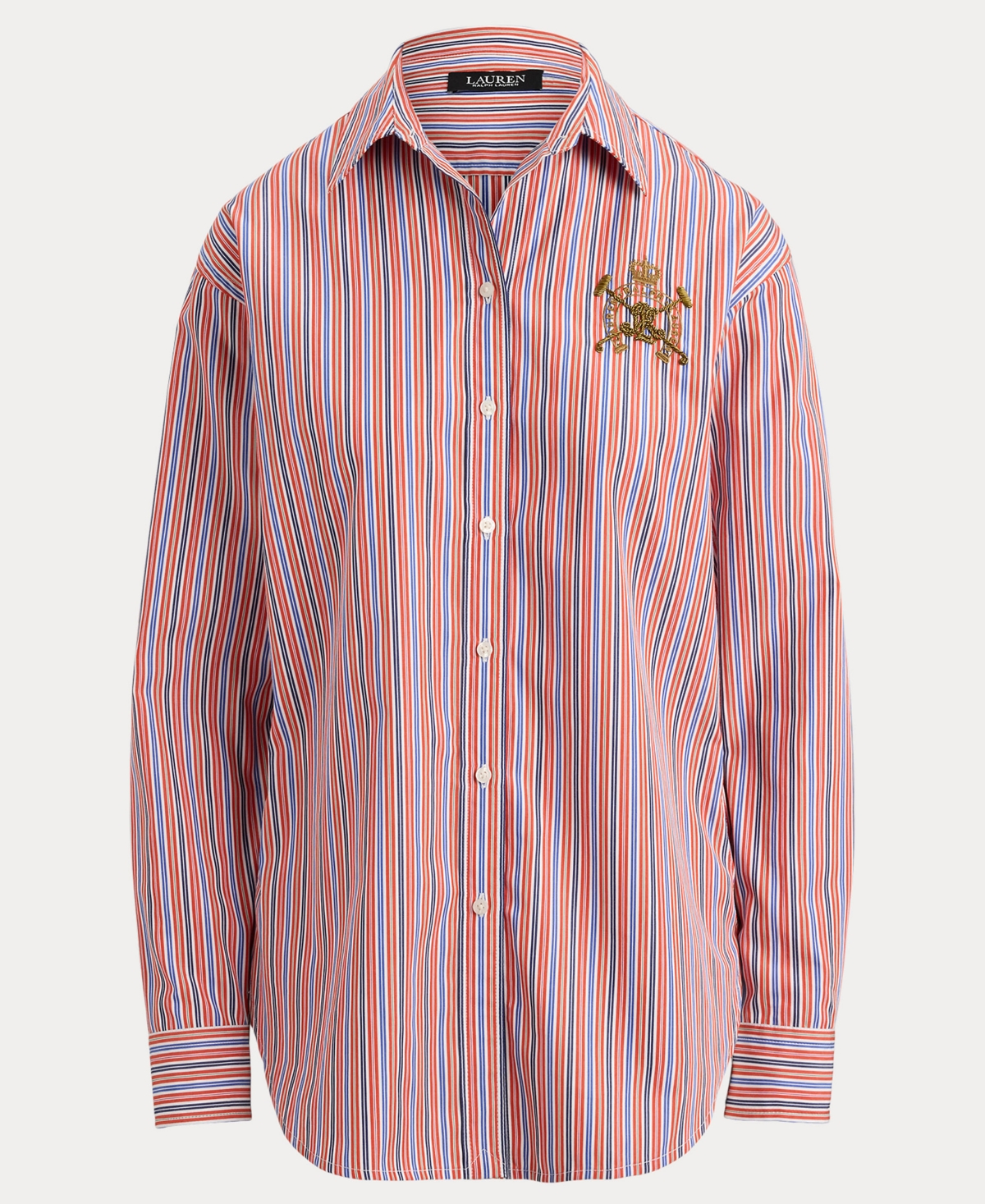 Lauren Ralph Women's Striped Broadcloth Shirt