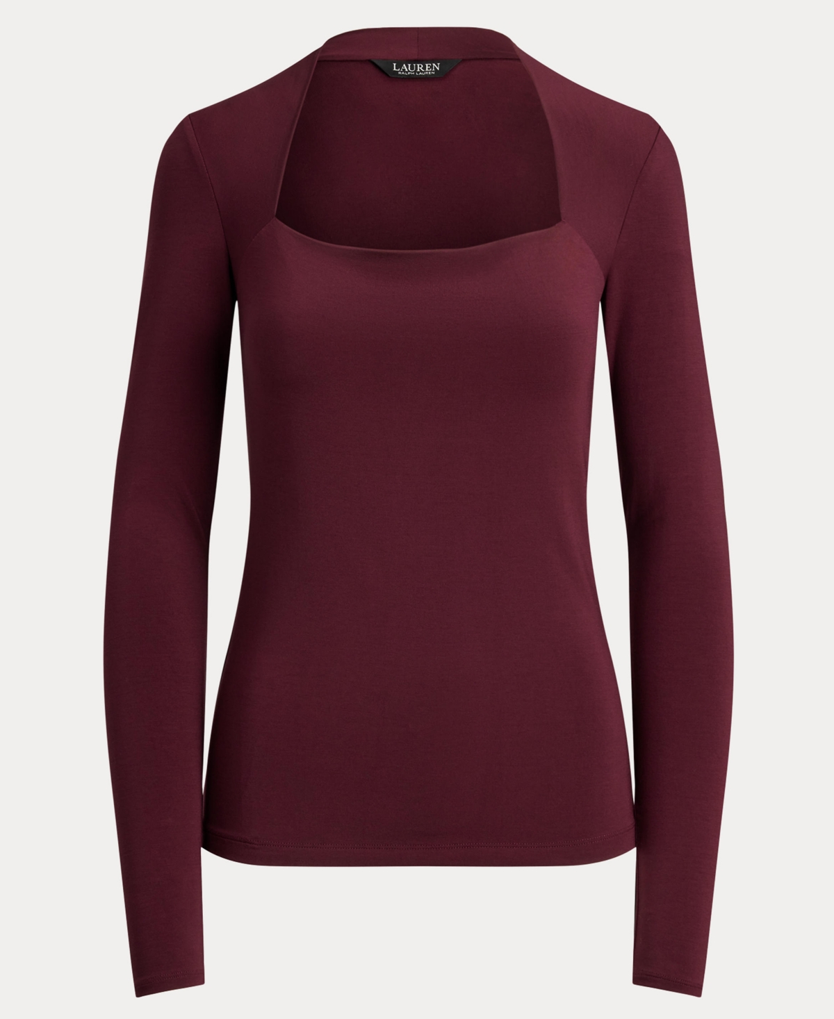 Ralph Lauren Women's Square Neck Top In Burgundy