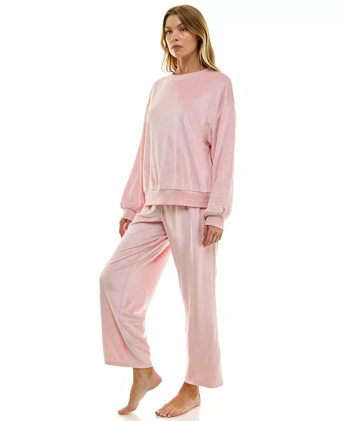 Women's Long-Sleeve Crew Neck and Pant Set - thumbnail 3