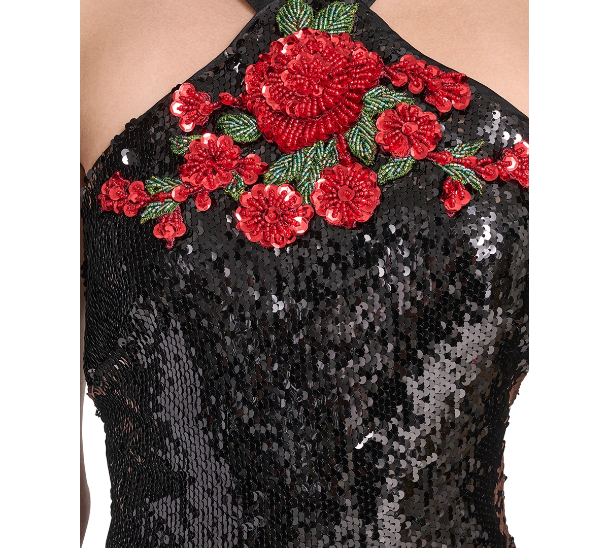 Eliza J Women's Social Sequined Halter Neck Dress