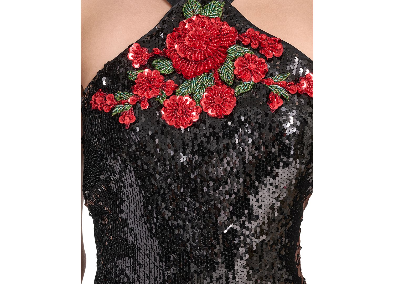 Women's Sequined Halter Neck Dress