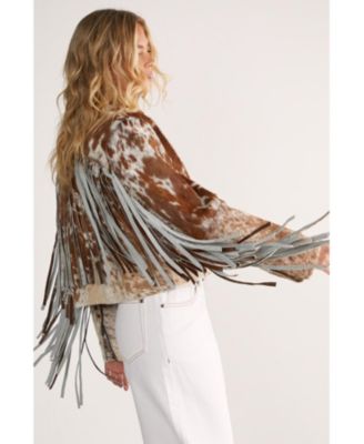 Women's Zip Through Fringe Jacket