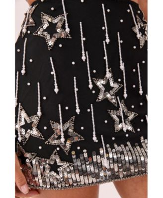 Women's Star Sequin Mini Skirt