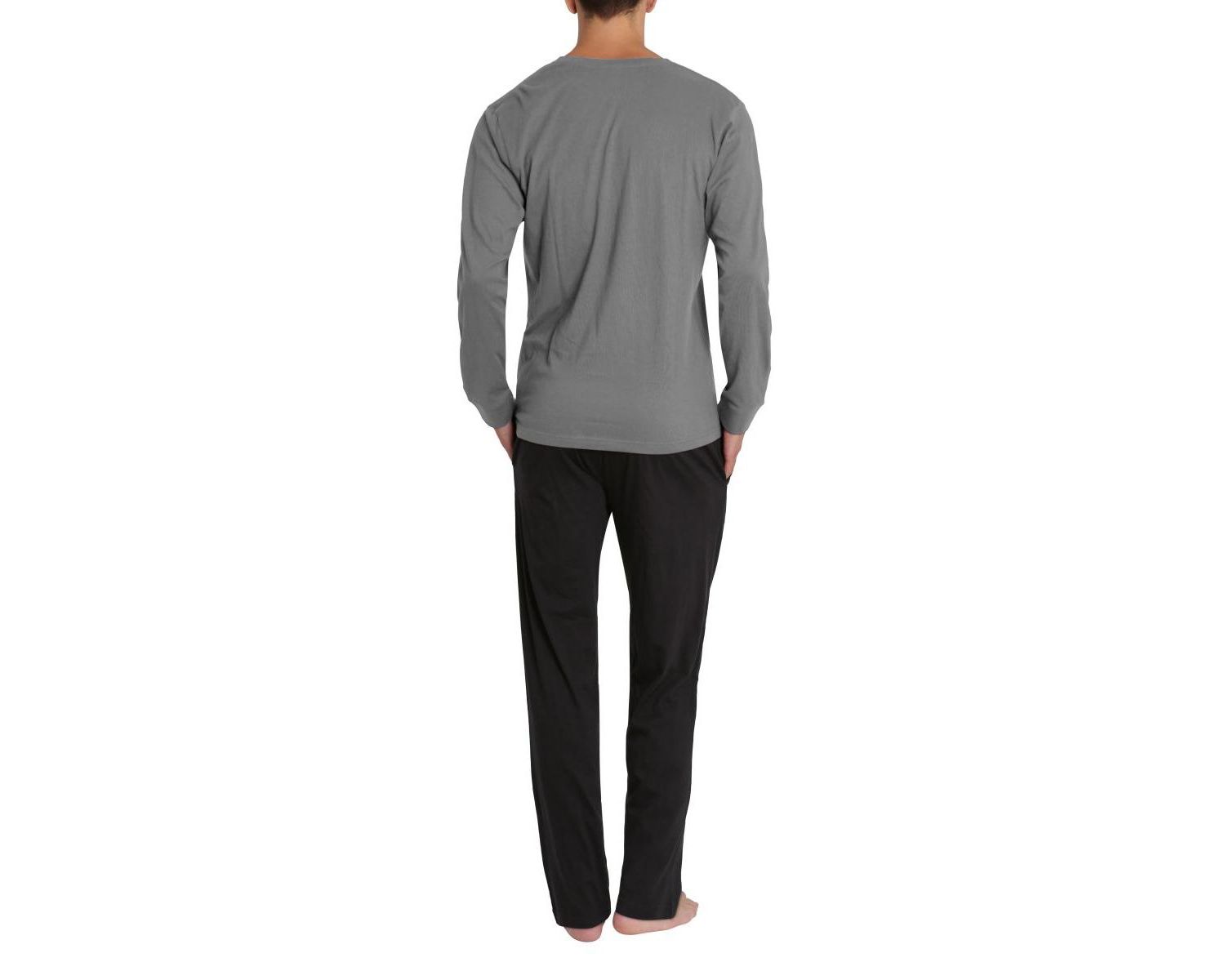 Sleep Hero Men's Henley Neck Knit Pajama Set