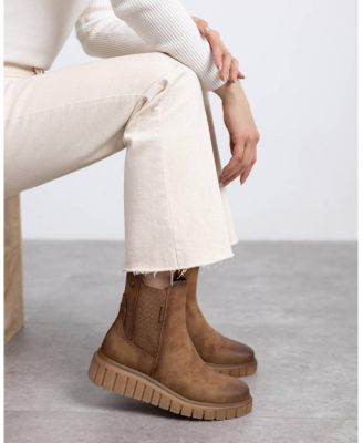 Women's Casual Chelsea Booties synthetic upper, padded insole, rubber sole, side zipper, ankle height