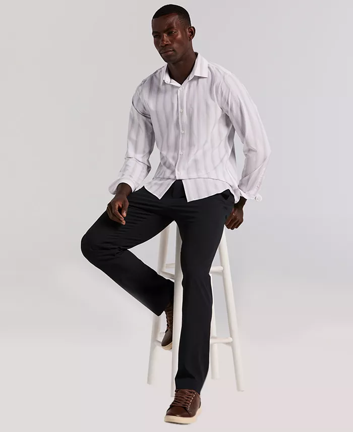 Men's Long-Sleeve Ombre Yarn-Dyed Stripe Shirt - thumbnail 8