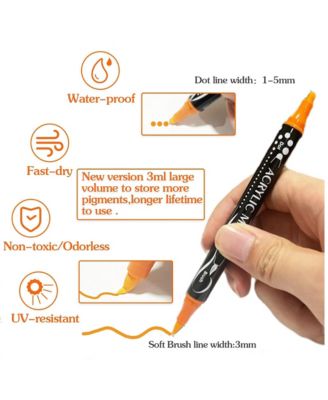 36 Colors Dual Tip Brush Markers for Drawing, Colored Pens for Art, Journal Planner and Doodle, Christmas Stocking Stuffers for Teens