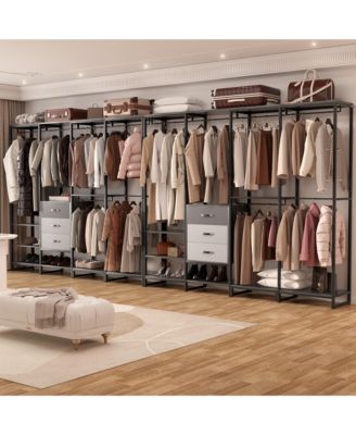 74'' Closet Organizer with Wood Drawers