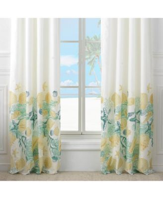 Grand Bahama Bedroom Living Room Window Curtain Panel Set, 84x84-inches, White