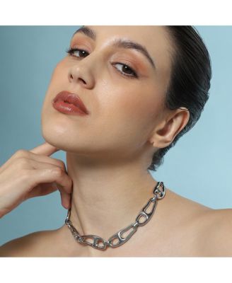 Women's The Pavement-Link Chain Necklace - Chrome Silver