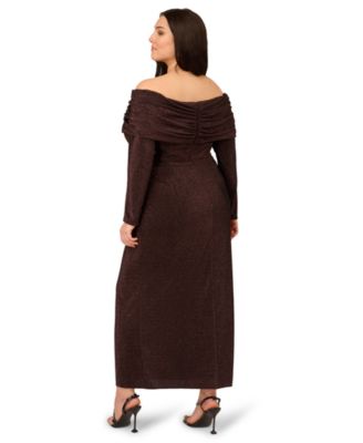 Plus Size Off-The-Shoulder Cocktail Dress