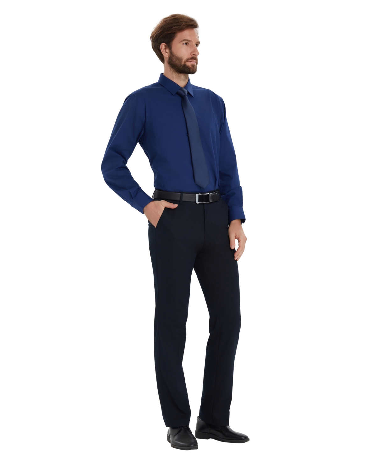 Alfani Men's Promo Solid Regular-fit Spread Collar Dress Shirt, Macy's Exclusive In Blue