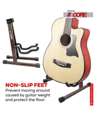 Double Guitar Stand Floor Adjustable Heavy Duty A Frame Folding Acoustic Electric Bass Mandolin Banjo Violin Holder Stands