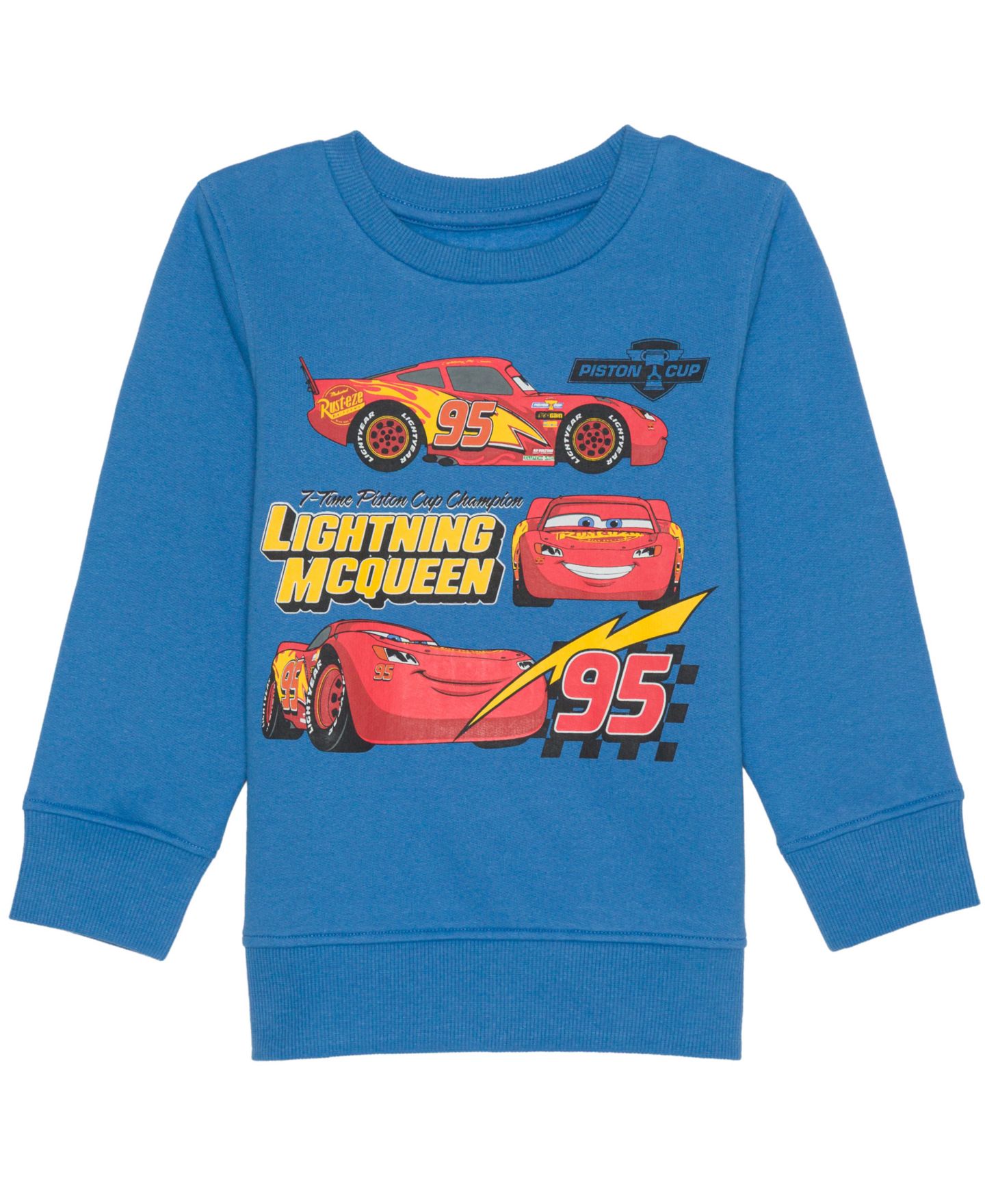 Свитшот Cars Piston Cup Champion Crewneck Sweatshirt для мальчиков-малышей, цвет: Синий — фото 1