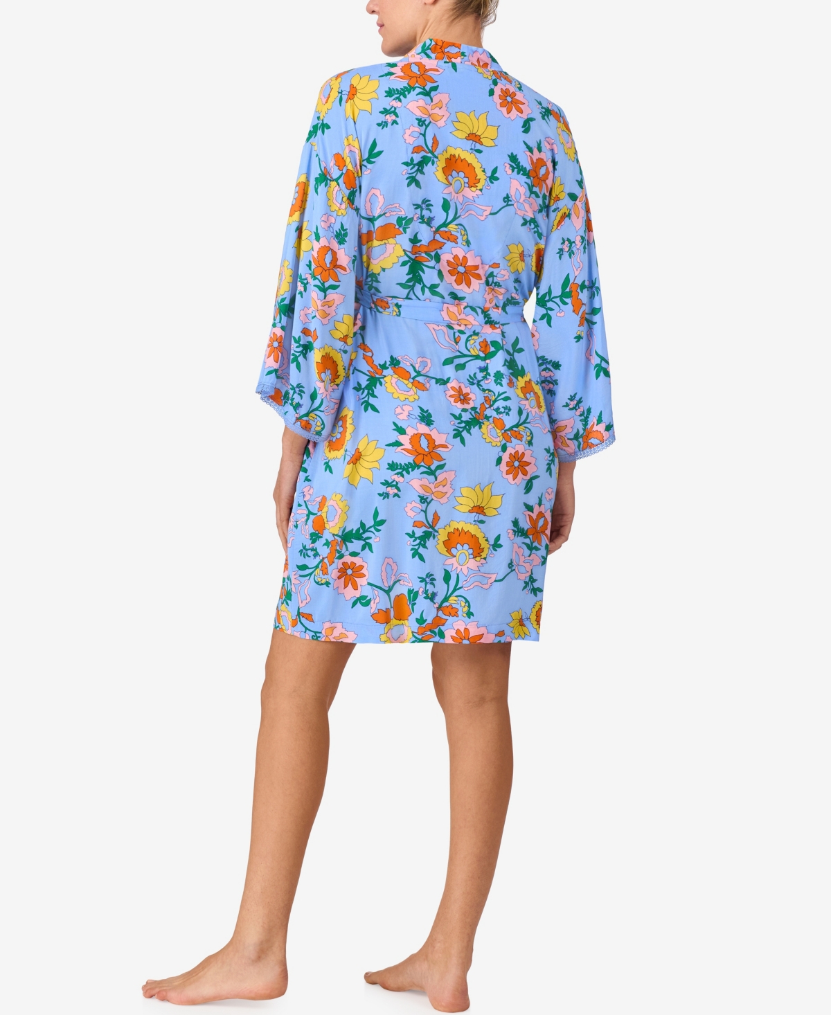 Sanctuary Women's Wrap Around Long-sleeve Short Robe In Multi