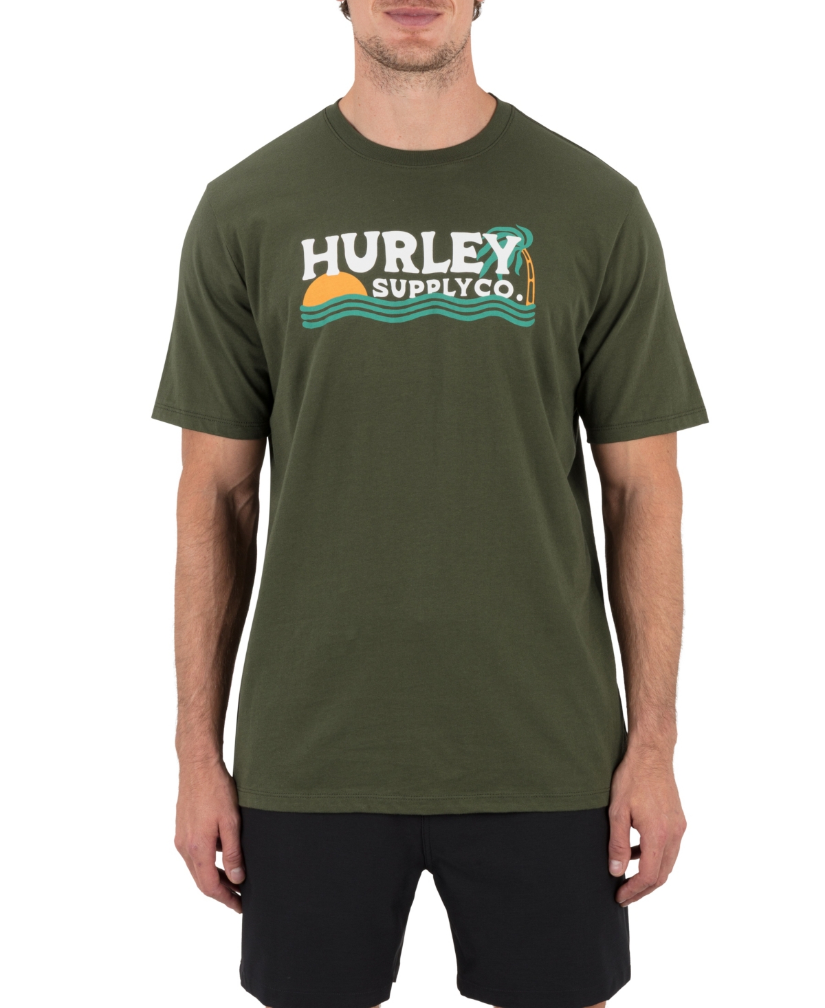 Hurley Men's Wet Sand Short-Sleeve Crewneck T-Shirt