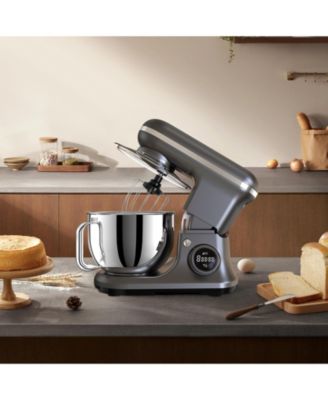 5.3 Qt Digital Display Stand Mixer 8 Speed with Egg Whisk, Dough Hook & Flat Beater