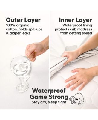 2pk Soothe Waterproof Fitted Crib Sheets for Girl, Boy, 100% Soft Cotton Crib Mattress Protector Sheet