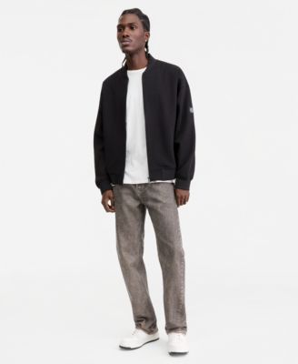 Men's Logo Patch Bomber Sweatshirt