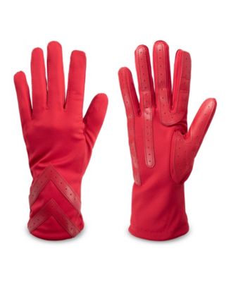 Women's Spandex Touchscreen Gloves with Chevron Detail