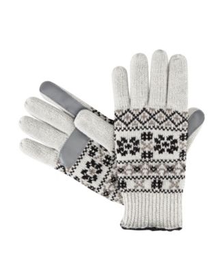 Women's Nordic Fair Isle Knit Touchscreen Gloves