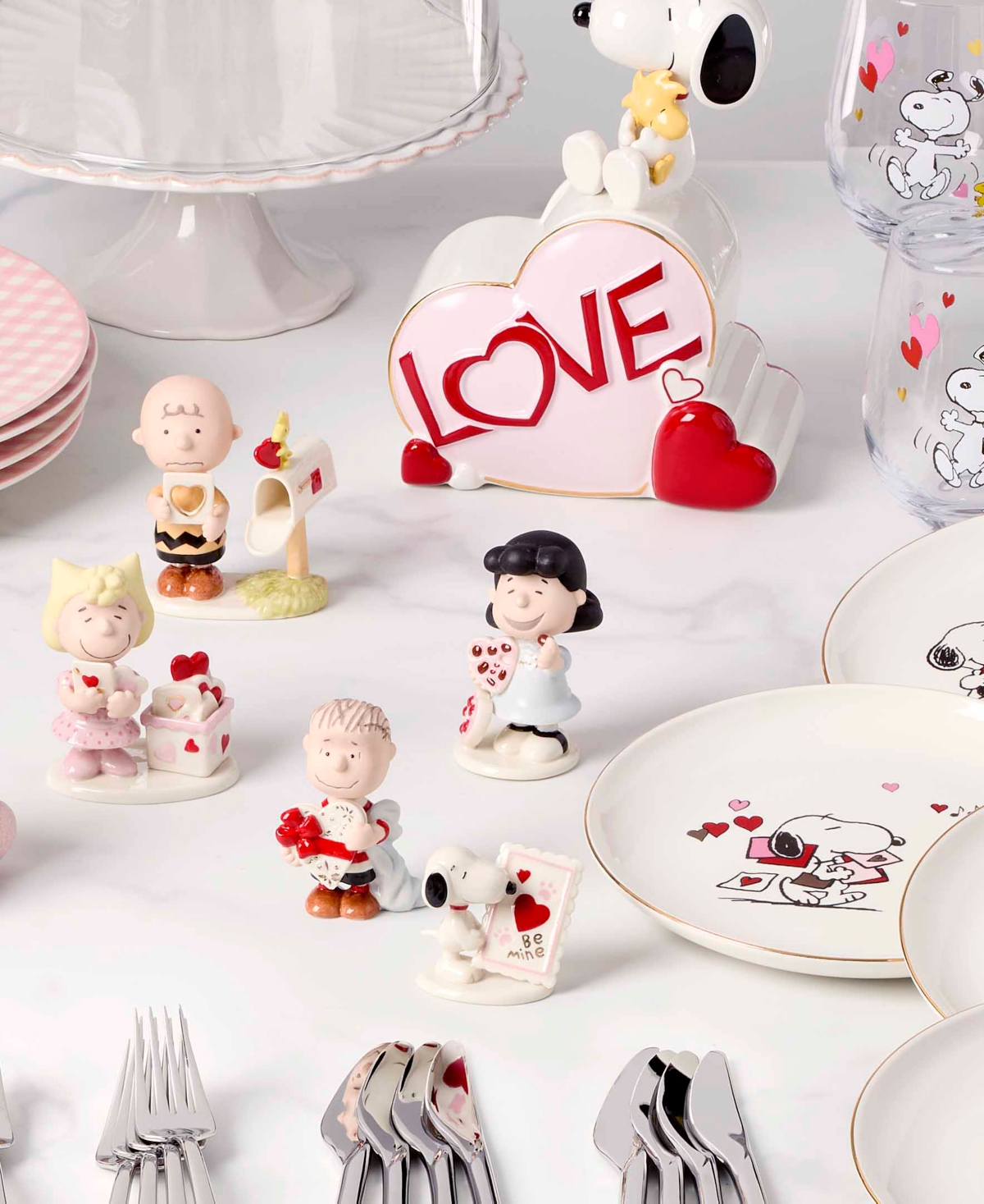 Lenox Peanuts 5-Piece Valentine's Day Figurine Set, Exclusively at Macy's