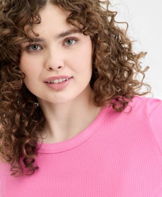 Women’s Ribbed T-Shirt, XXS-4X, Created for Macy’s 