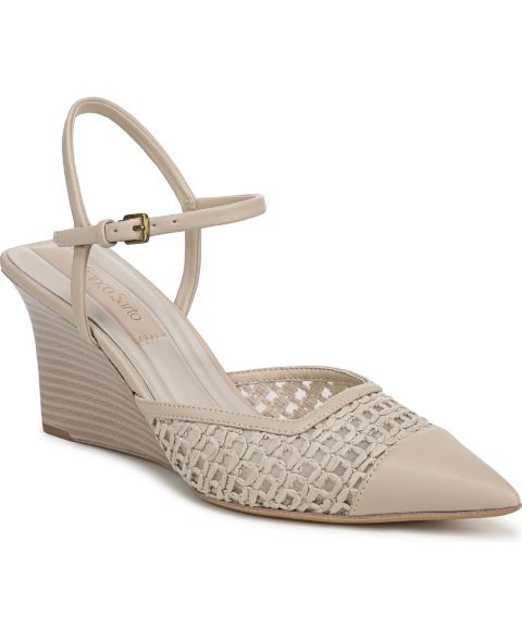 Женские туфли Franco Sarto Cherie Pointed Toe Strappy Pumps, цвет: Алебастровая искусственная кожа
